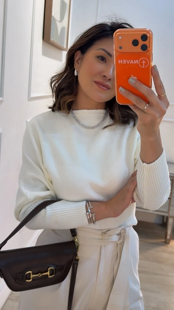 Blusa Morcego Tricot Dafne Punhos Largos
