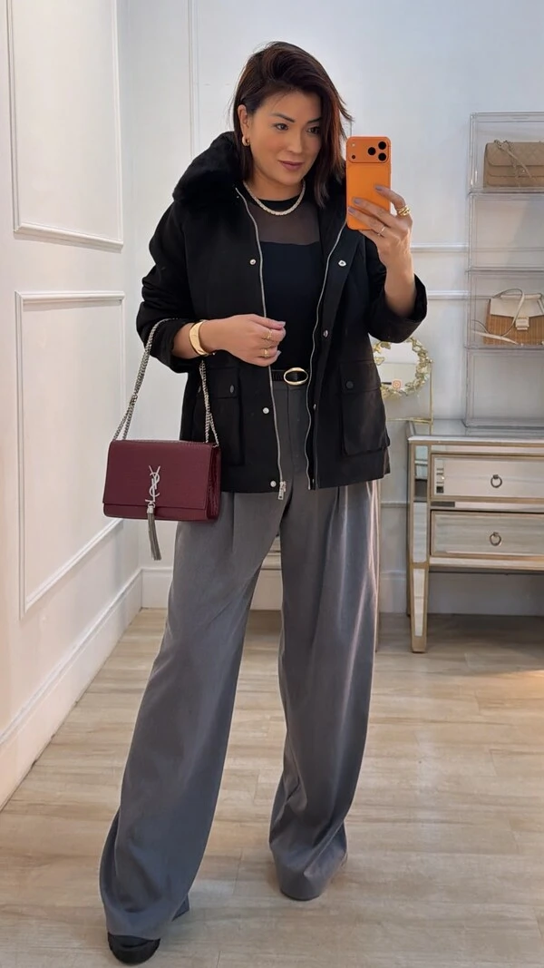 Blusa De Malha Giulia Detalhe Em Tule