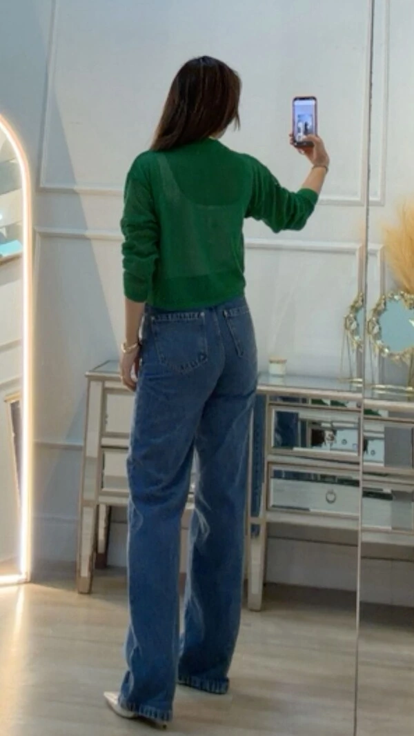 Blusa Tricot Vazada Brasil Amora Mangas Longas