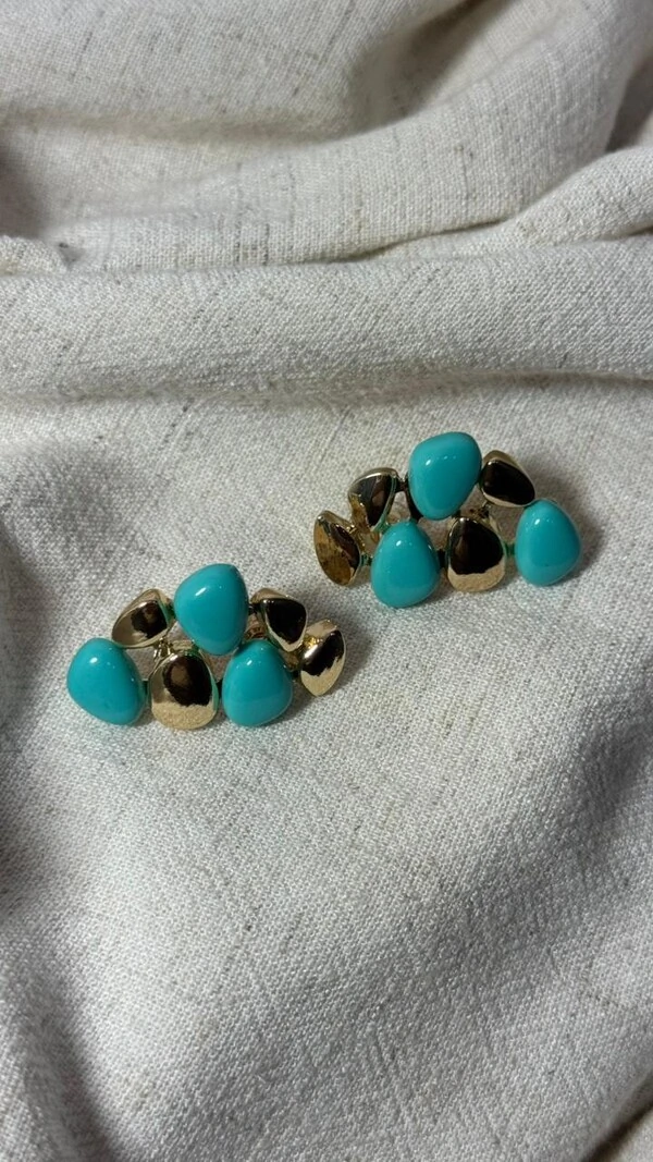 Brinco Pedras Bicolor