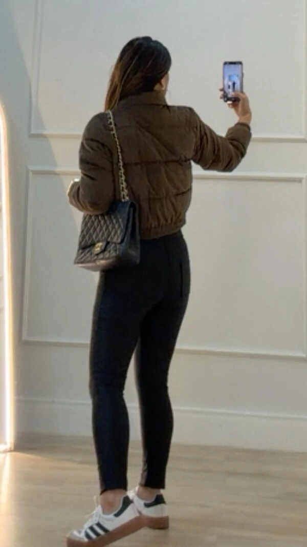 Jaqueta Bomber Veludo Cotelê Rebeca Pespontos Na Horizontal