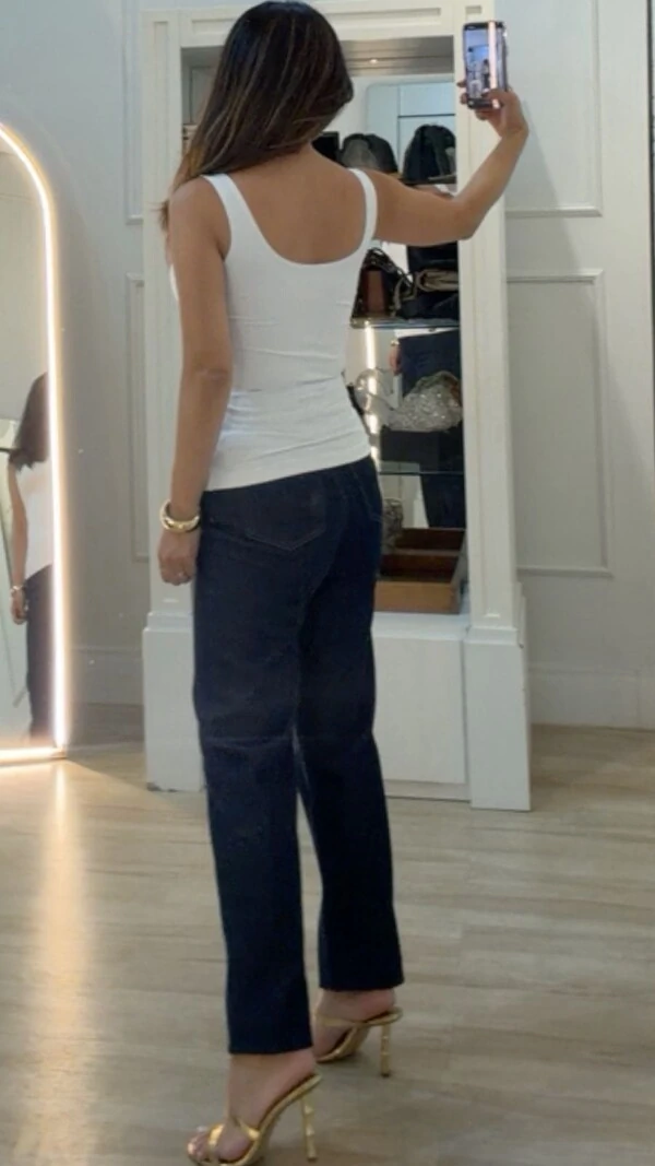 Regata Malha Decote Em U Aline Alças Largas