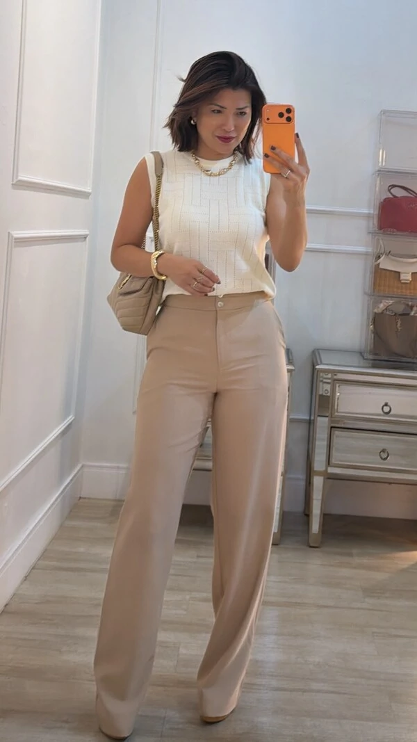 Blusa Regata Tricot Luana Com Entremeios