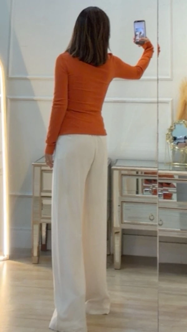 Blusa Tricot Cacharrel Luna Relevo Na Vertical E Nevuras Em Zigue E Zague
