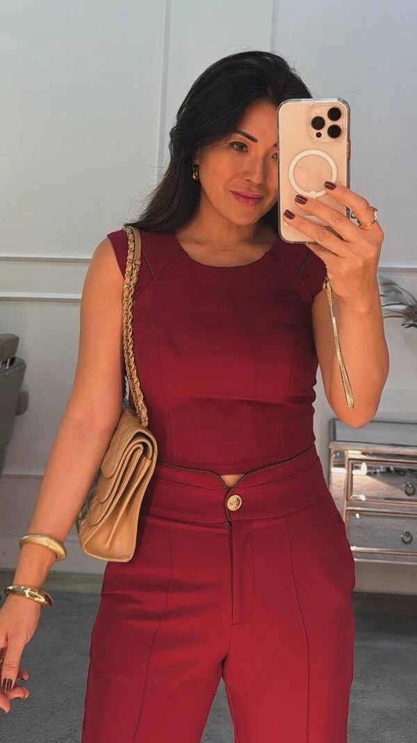 Blusa Cropped Luciene Detalhe De Vivo Nos Ombros