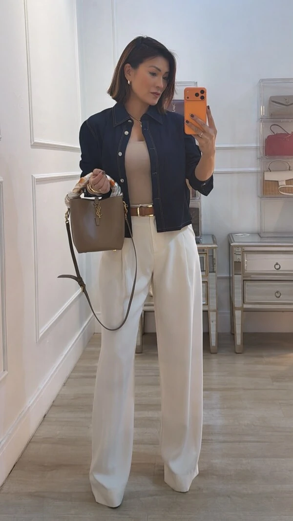Camisa Jeans Denin Fabiola Botões Prata