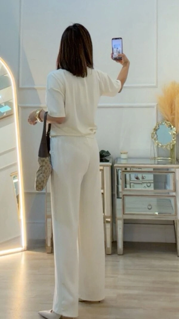 Conjunto Helena Blusa E Calça Pantalona