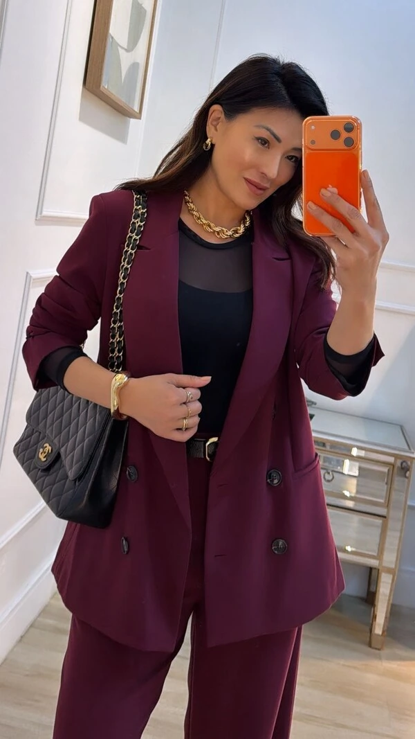 Blazer Alfaiataria Katty Bolsos Frontais Fake
