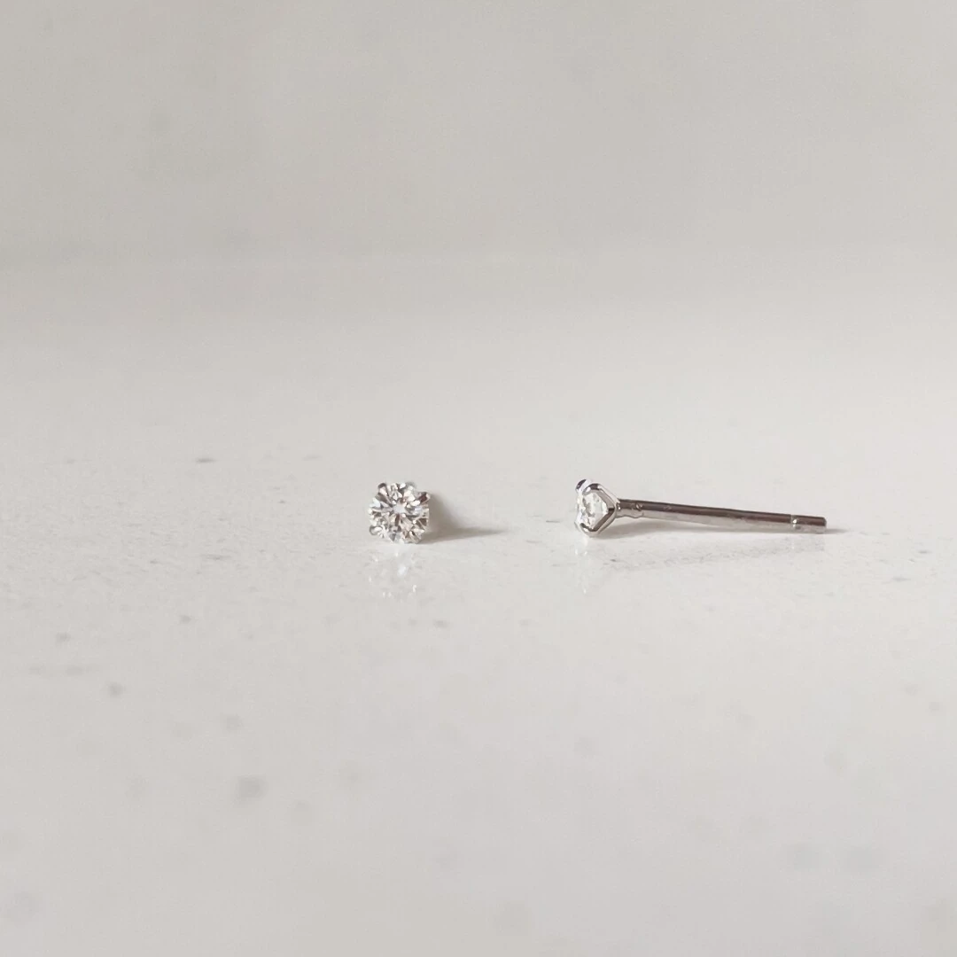 FotoBrinco Ponto de Luz Moissanite 3 MM Prata 925