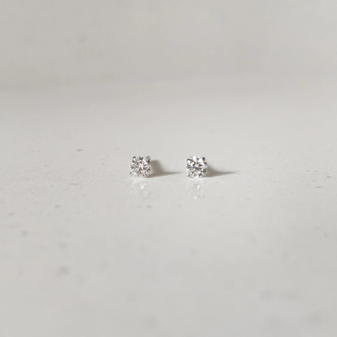 FotoBrinco Ponto de Luz Moissanite 3 MM Prata 925