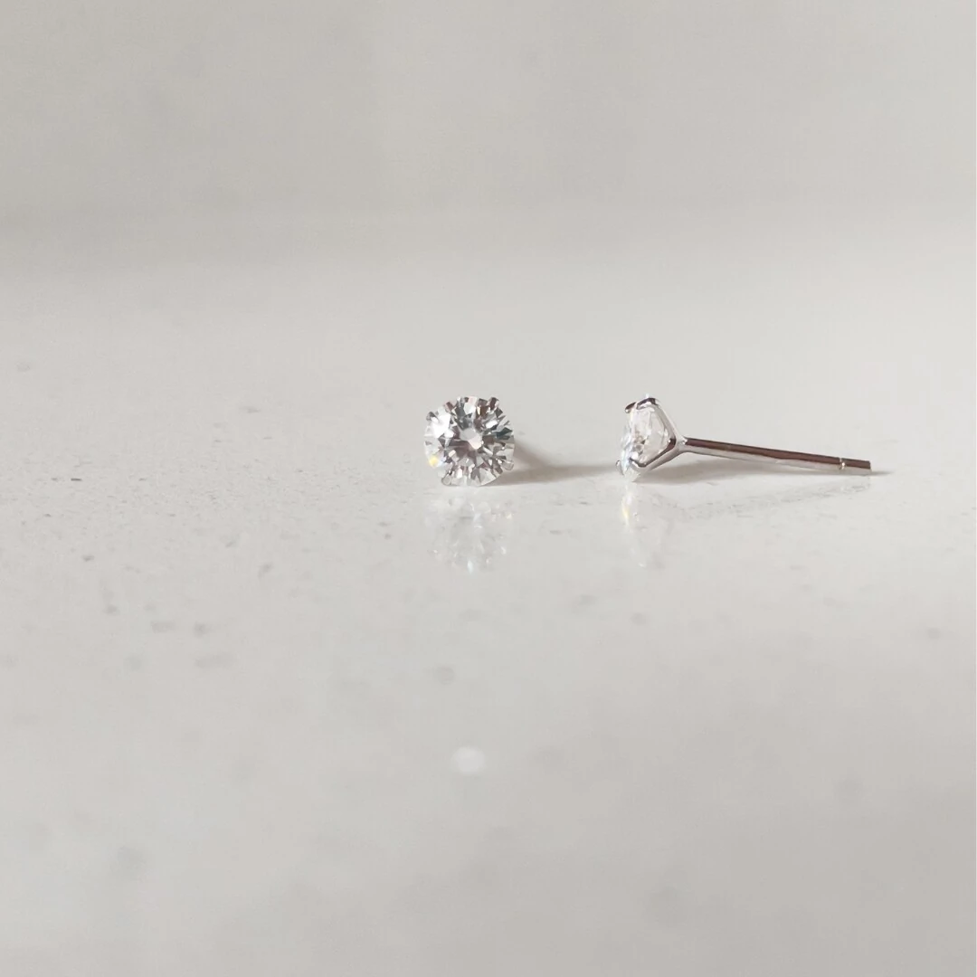 FotoBrinco Ponto de Luz Moissanite 5 MM Prata 925