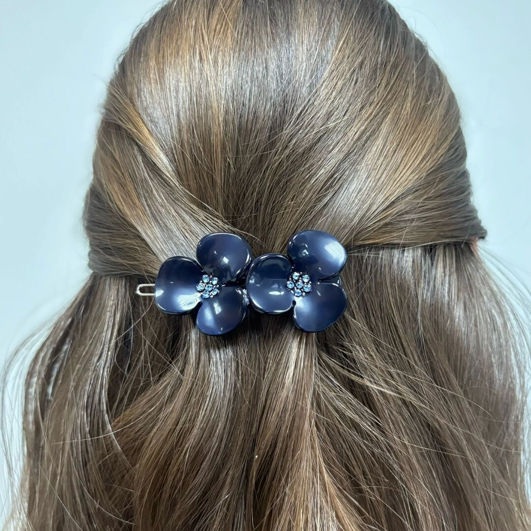 FotoClipe Trevo Duplo Azul Marinho Acetato