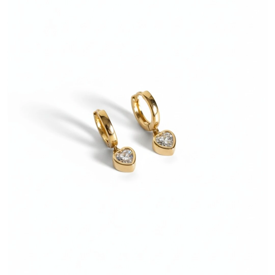 FotoArgola Pêndulo Coração Banho de Ouro 18 K