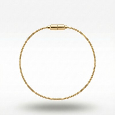 Foto Pulseira Corda de Violão Solitária Banho de Ouro 18 K