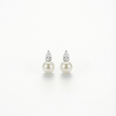 Foto Brinco Pérola Gota Ruth Prata 925