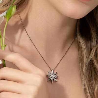 FotoColar Estrela Retrô Ródio Branco