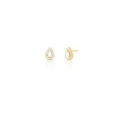Foto Brinco Gota PP Banho de Ouro 18 K