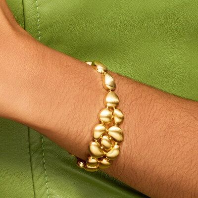 Foto Pulseira Brisa Orgânico Fosca Banho de Ouro 18 K