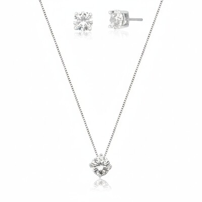 Foto Conjunto Ponto de Luz 8 MM Duda Ródio Branco