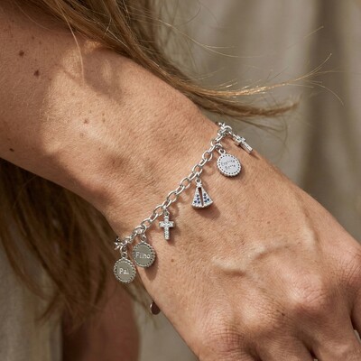 FotoPulseira Pai, Filho e Espírito Santo Prata 925