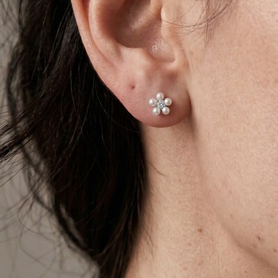 FotoBrinco Mini Margarida Pérolas Prata 925