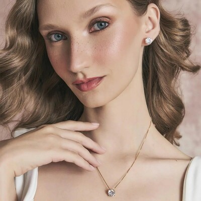 FotoConjunto Ponto de Luz 10 MM Duda Banho de Ouro 18 K