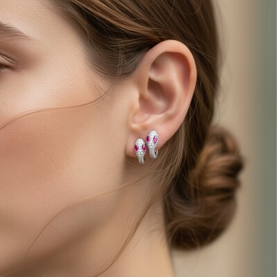 FotoArgola Snake Rubi Ródio Branco