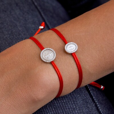 FotoPulseira Fio Encerado Medalha São Bento Prata 925