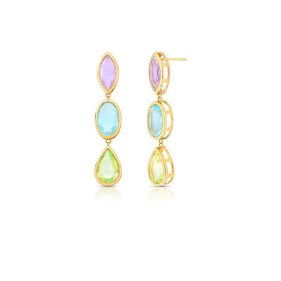 FotoBrinco Pêndulo Colorido M Brisa Banho de Ouro 18 K