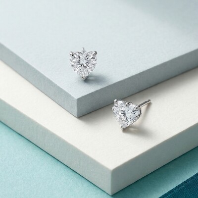 FotoBrinco Coração Moissanite Ice Cut 8mm | Prata 925 | 2ct