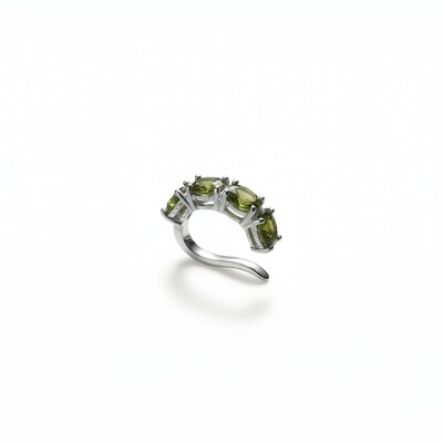 FotoFalso Piercing Peridoto Prata 925