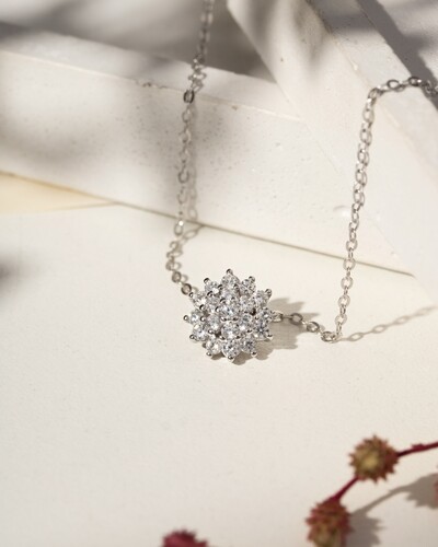 Foto Colar Floco de Neve Prata 925