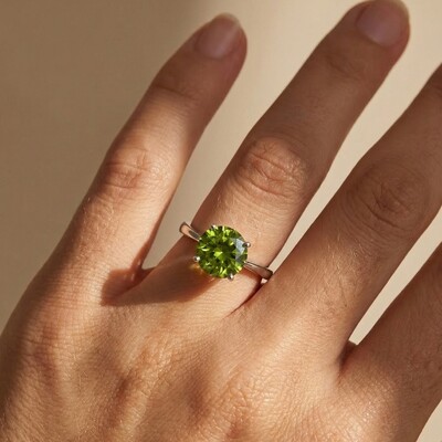 FotoAnel Solitário 10 MM Prata 925