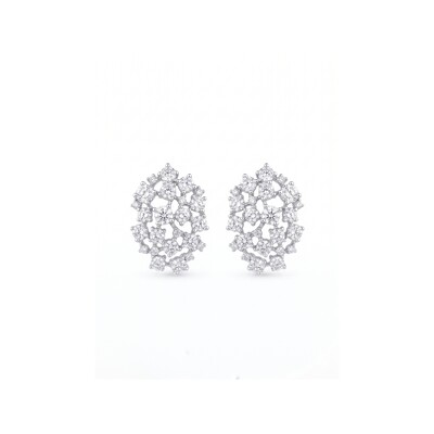 Foto Brinco Shine Cravejado de Zircônias | Ródio Branco | 2x1cm