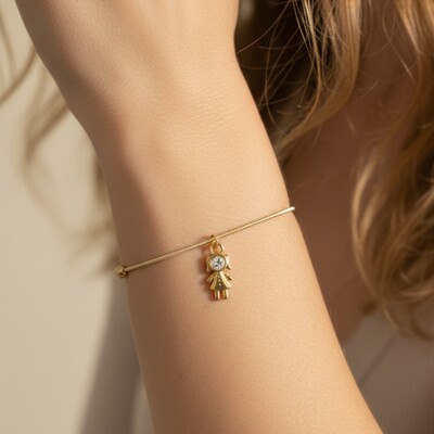 FotoPulseira Corda de Violão Menina Banho de Ouro 18 K