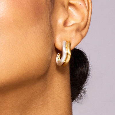 Foto Meia Argola Curva Mix de Banhos Fosco