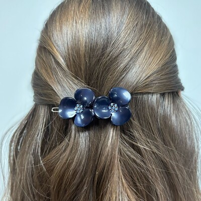 FotoClipe Trevo Duplo Azul Marinho Acetato