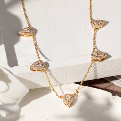 Foto Colar Gotas Monica Banho de Ouro 18 K