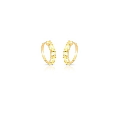 Foto Argola 20 MM Verde Claro Banho de Ouro 18 K