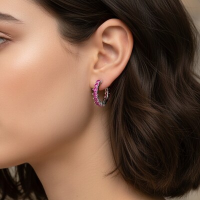 FotoArgola Riviera Rosa Banho de Ródio Branco