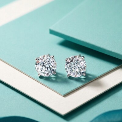 FotoBrinco Solitário Moissanite Rosa dos Ventos 10mm Prata 925