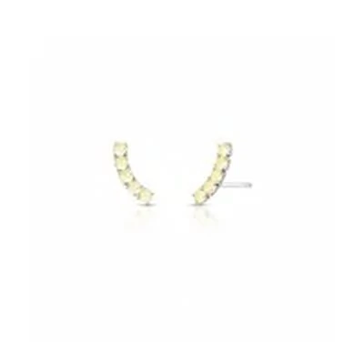 Foto Brinco Ear Cuff Amarelo Banho de Ródio Branco