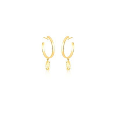 Foto Argola Navete M Amarelo Banho de Ouro 18 K