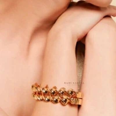 Foto Bracelete Espiral Banho de Ouro 18 K