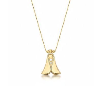 Foto Colar Nossa Senhora Aparecida Dupla Face Banho de Ouro 18 K