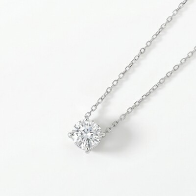 Foto Colar Solitário Moissanite Rose Cut 8mm | Prata 925 | 4ct | Corrente Regulável 40–50cm | Certificado