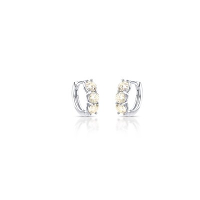 Foto Argola Moissanite 4 MM Prata 925