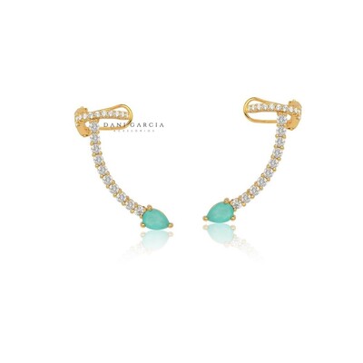 Foto Brinco Ear Cuff Gota Colombiana Dourada
