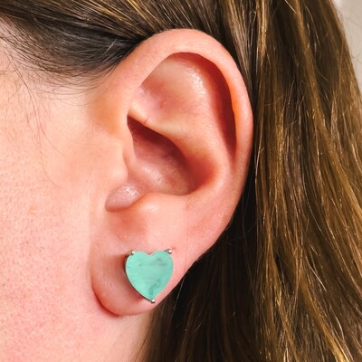 FotoBrinco Coração Turmalina Fusion Ródio Branco