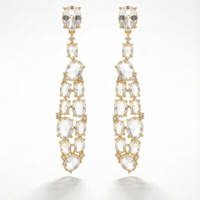 Foto Brinco Pêndulo Renata Banho de Ouro 18 K